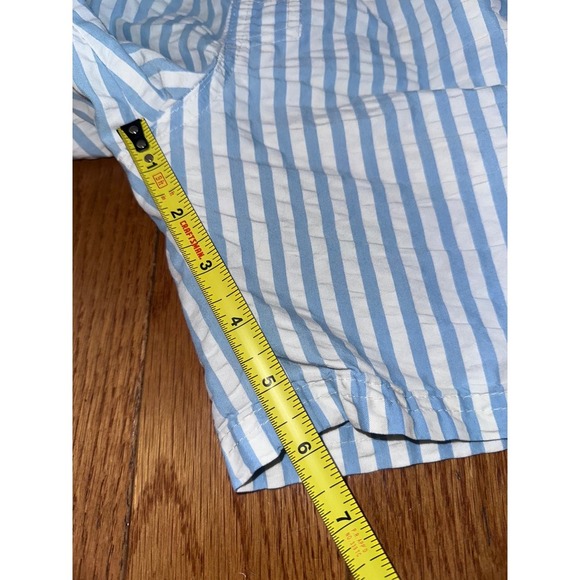 Boy Cat & Jack Swim Trunks Striped Anchor Swim Shorts Elastic Waist Size S (6/7) - Picture 6 of 9